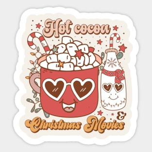 Hot Cocoa And Christmas Movies Sticker